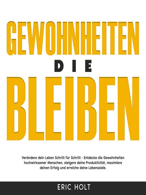 Cover image for Gewohnheiten, die bleiben